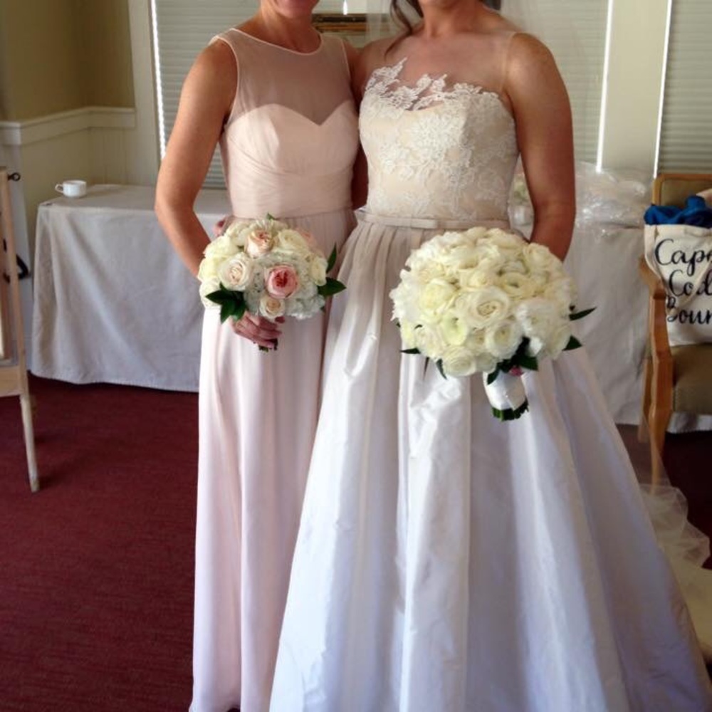 NWT Amsale Crinkle Chiffon Bridesmaid Dress - Picture 1 of 9
